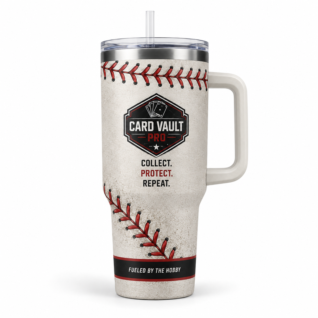 Card Vault Pro Baseball Stitch 40oz Insulated Tumbler