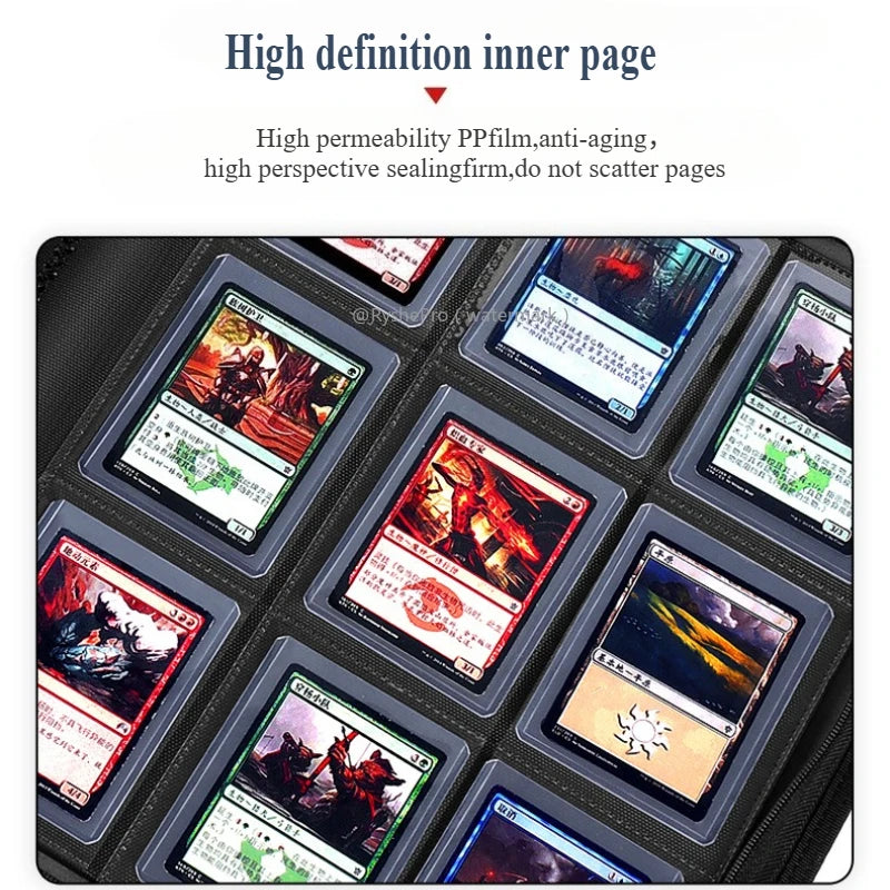 Toploader Binder Holds 252+ Top Loaders 9 Pocket Top Loader Binders for 3" X 4" Rigid Card Holders for MTG TCG  Sport Cards