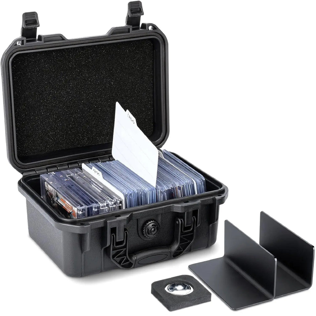 Toploader Storage Box Hard Case for 100+ 3"x 4" 35pt Top Loaders or 20+ Magnetic Card Holders Trading Sports Cards Organizer