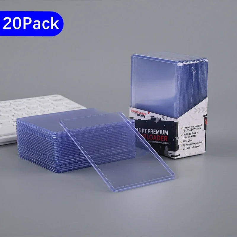 35PT Top Loader 3X4" Game Cards Sleeves Card Outer Protector Gaming Trading Card Folder Sleeves for Sports Cards Kids Toys Gift
