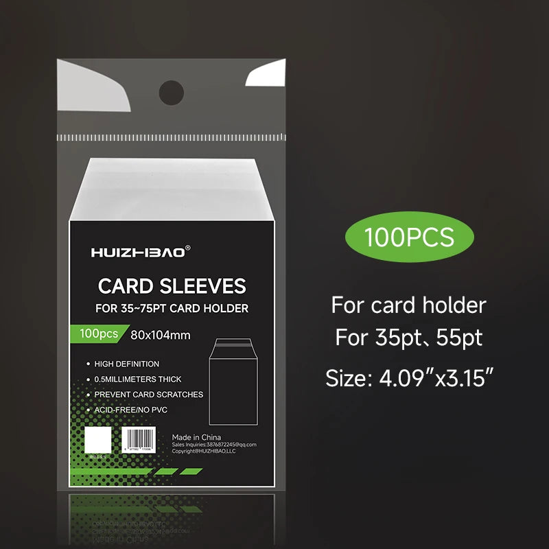 for 3" x 4" card holder 35pt 55pt 75pt Protective sleeve for top loader football cards soccer cards baseball cards for pokemon