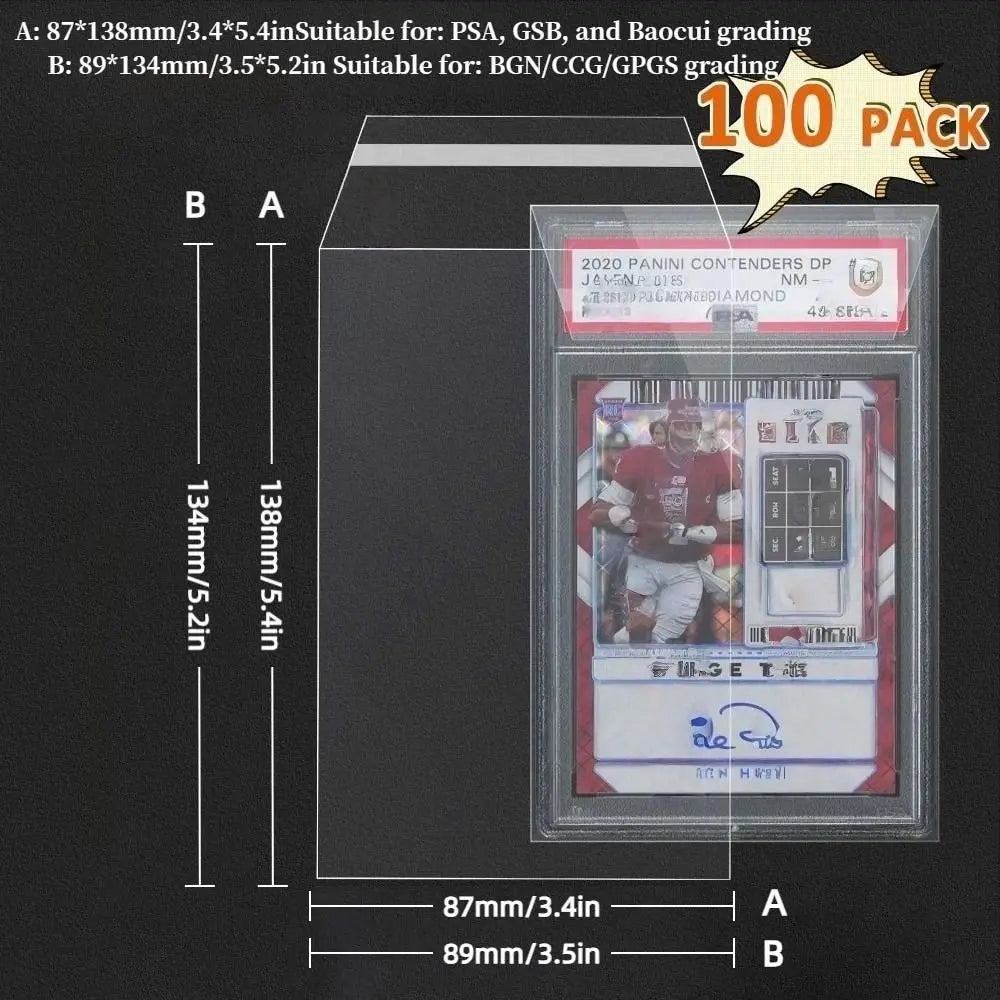 Sleeves for PSA Graded Slabs Ultra Protection for The Graded Card for Pro Collector PSA BGS Slab Sleeve