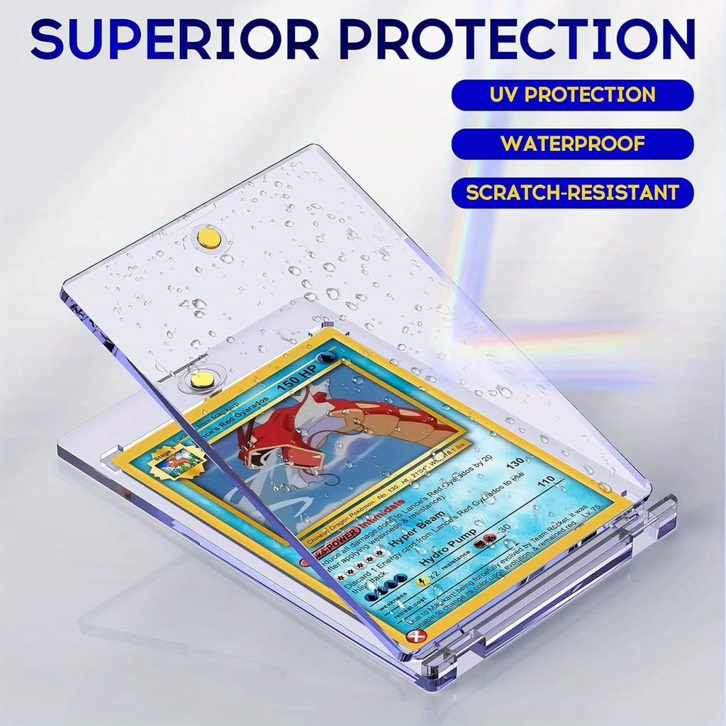 1-20 Magnetic Card Holder 35pt One Touch Card Holder U-V Protectors Hard Plastic for Trading Cards Magnet Baseball Cards Holder