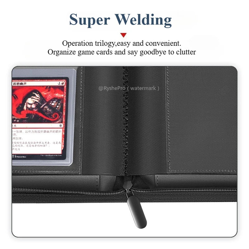 Toploader Binder Holds 252+ Top Loaders 9 Pocket Top Loader Binders for 3" X 4" Rigid Card Holders for MTG TCG  Sport Cards