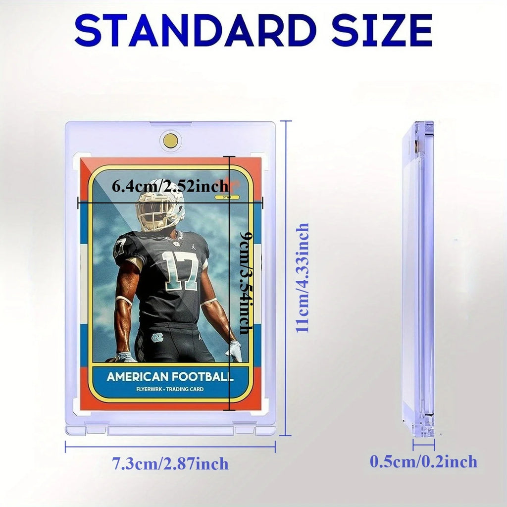 1-20 Magnetic Card Holder 35pt One Touch Card Holder U-V Protectors Hard Plastic for Trading Cards Magnet Baseball Cards Holder