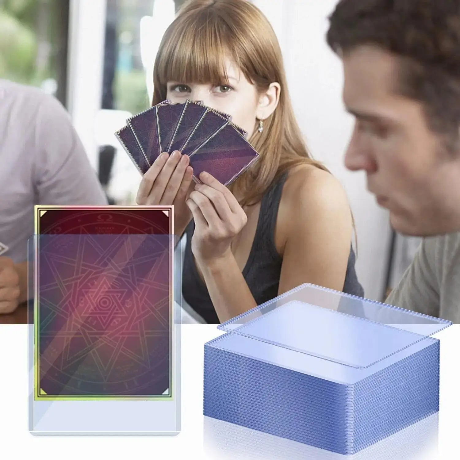 1/5/10PCS 35PT Top Clear Loader Protective Trading Card Holder Hard Plastic Card Sleeves Holder For Baseball Card Sports Cards