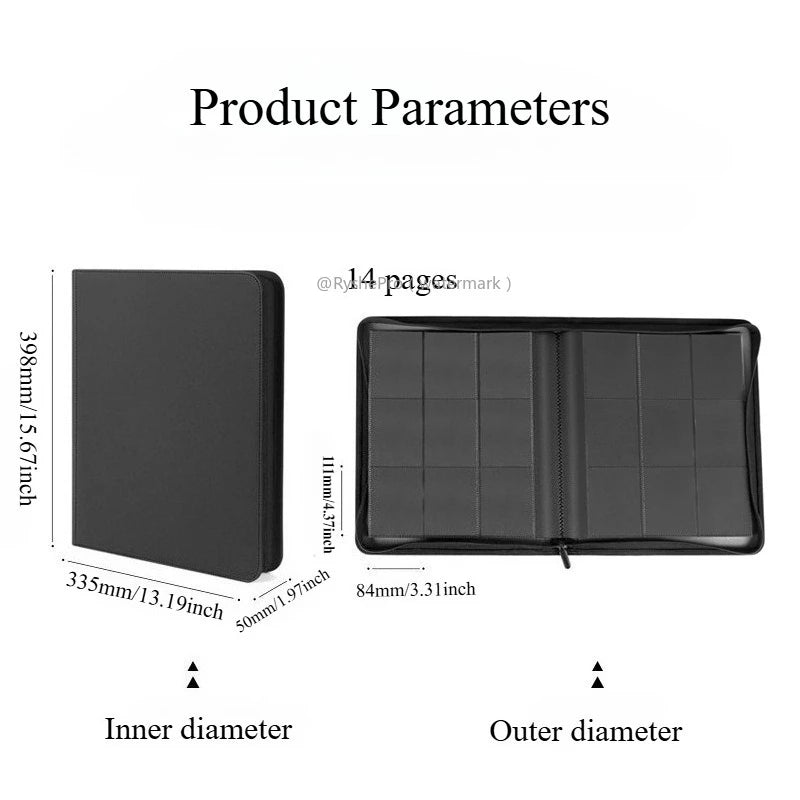 Toploader Binder Holds 252+ Top Loaders 9 Pocket Top Loader Binders for 3" X 4" Rigid Card Holders for MTG TCG  Sport Cards