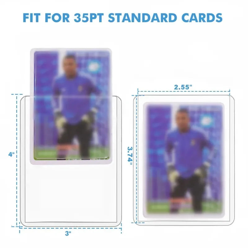 New 35PT Top Loader Clear Protective Trading Card Topload Holder Hard Plastic Card Sleeves Holder for Baseball Card Sports Cards