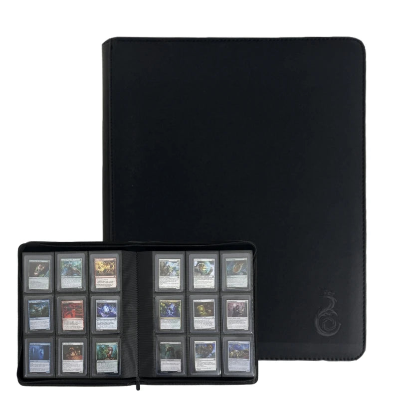 Holds 360 Toploaders, 9 Pockets, Top Loader Binder for Cards Storage, Card Holder for Sports Cards or Trading Cards in 3 x 4''