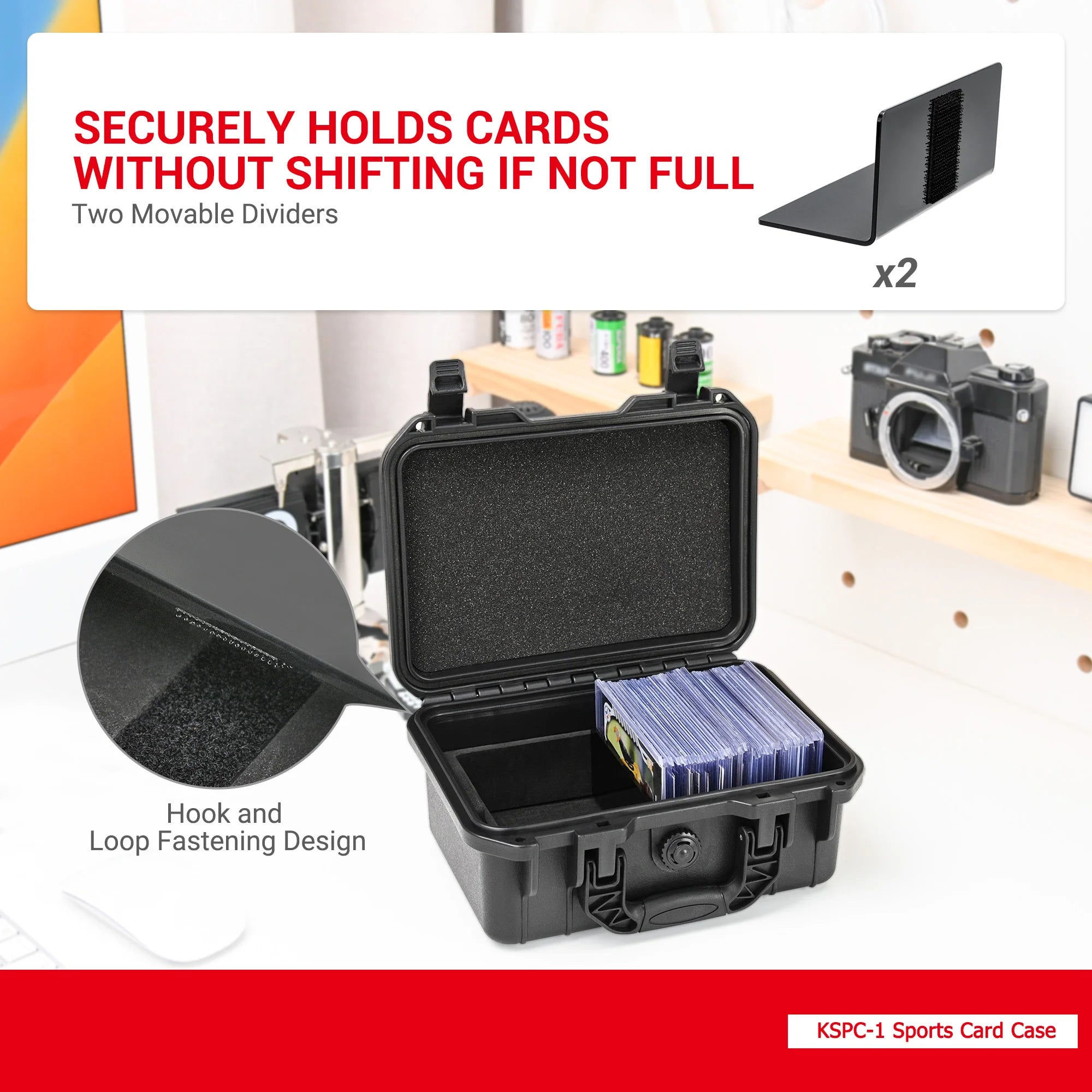 Toploader Storage Box Hard Case for 100+ 3"x 4" 35pt Top Loaders or 20+ Magnetic Card Holders Trading Sports Cards Organizer