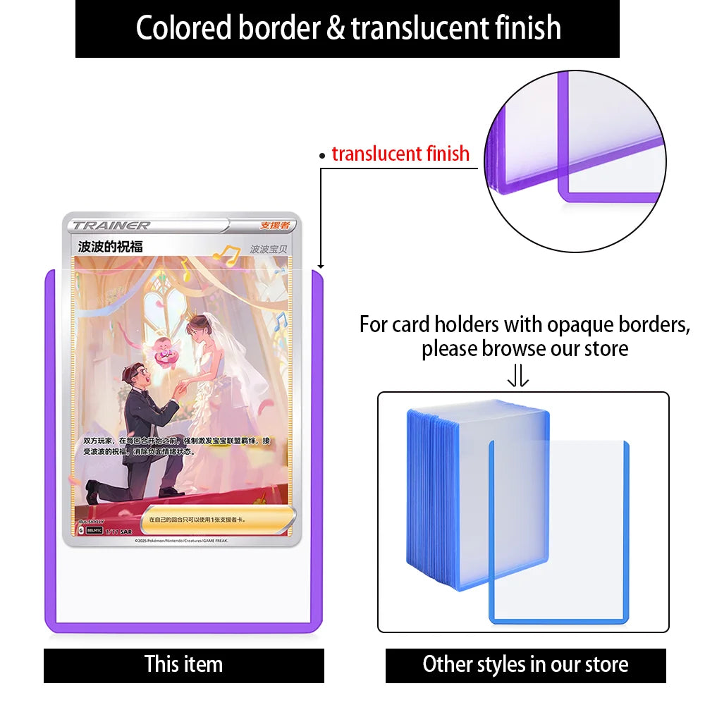 3x4 Polychrome Top Loaders for Cards-Durable 35pt Toploaders Hard Plastic Card Sleeve Card Holder for Sports Cards Trading Cards